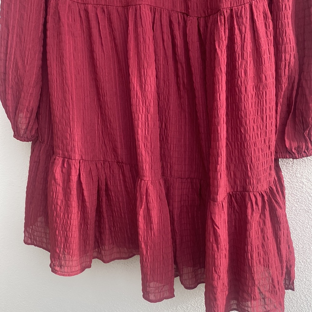 EXPRESS Casual Crew Neck Long Sleeve Mini Tunic Shift Dress NWT - Picture 4 of 6